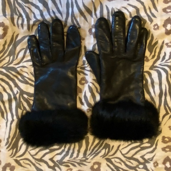 EUC Nine West Women’s Black Leather gloves lot of 3 pair size M - Picture 10 of 13